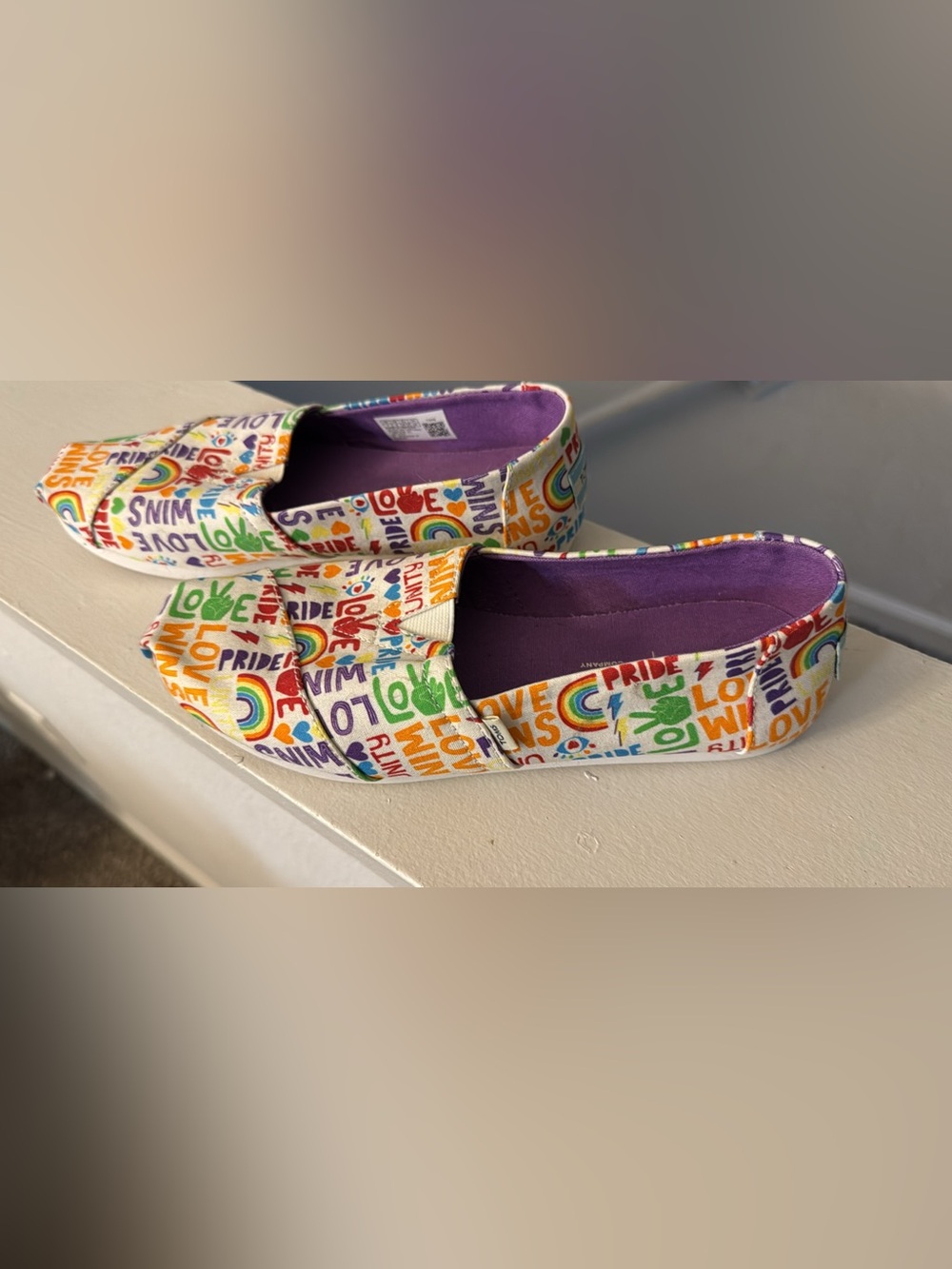 Limited Edition TOMS Women's Alpargata slip-on shoes size 7